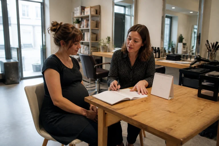 Congé de naissance en coiffure et esthétique : le guide